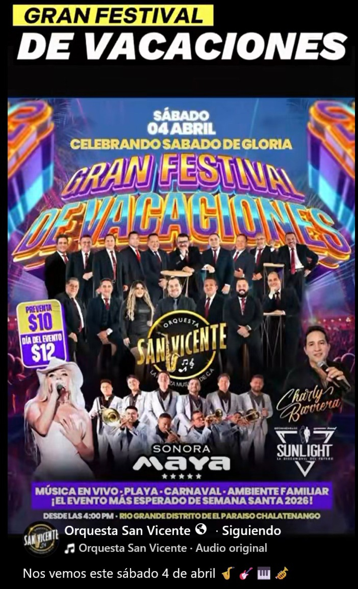 Baila con Orquesta San Vicente